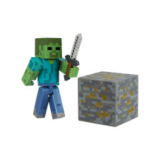 Фигурка Minecraft Zombie Зомби с аксессуарами пластик 8см