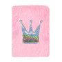 Блокнот плюшевый Корона с блестками формат А5 розовый