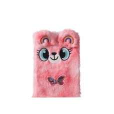 Блокнот плюшевый Котик Warm Dreams формат А5 розовый
