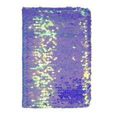 Блокнот с пайетками перламутровый формат А5 фиолетовый