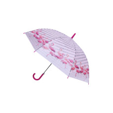 Зонт-трость Фламинго с 3D эффектом розовый