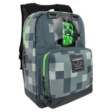 Рюкзак Minecraft Creepy Creeper темно серый