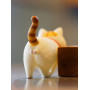 Статуэтка декоративная Котик полосатый рыжий 9см