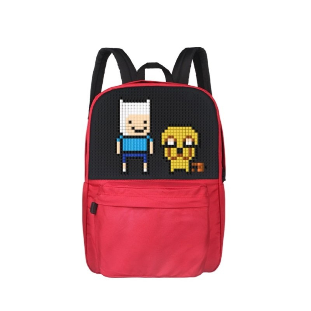 Классический школьный пиксельный рюкзак Classic school pixel backpack WY-A013 Красный