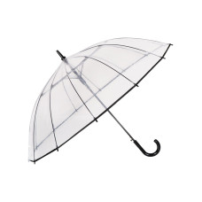 Зонт-трость прозрачный купол черный