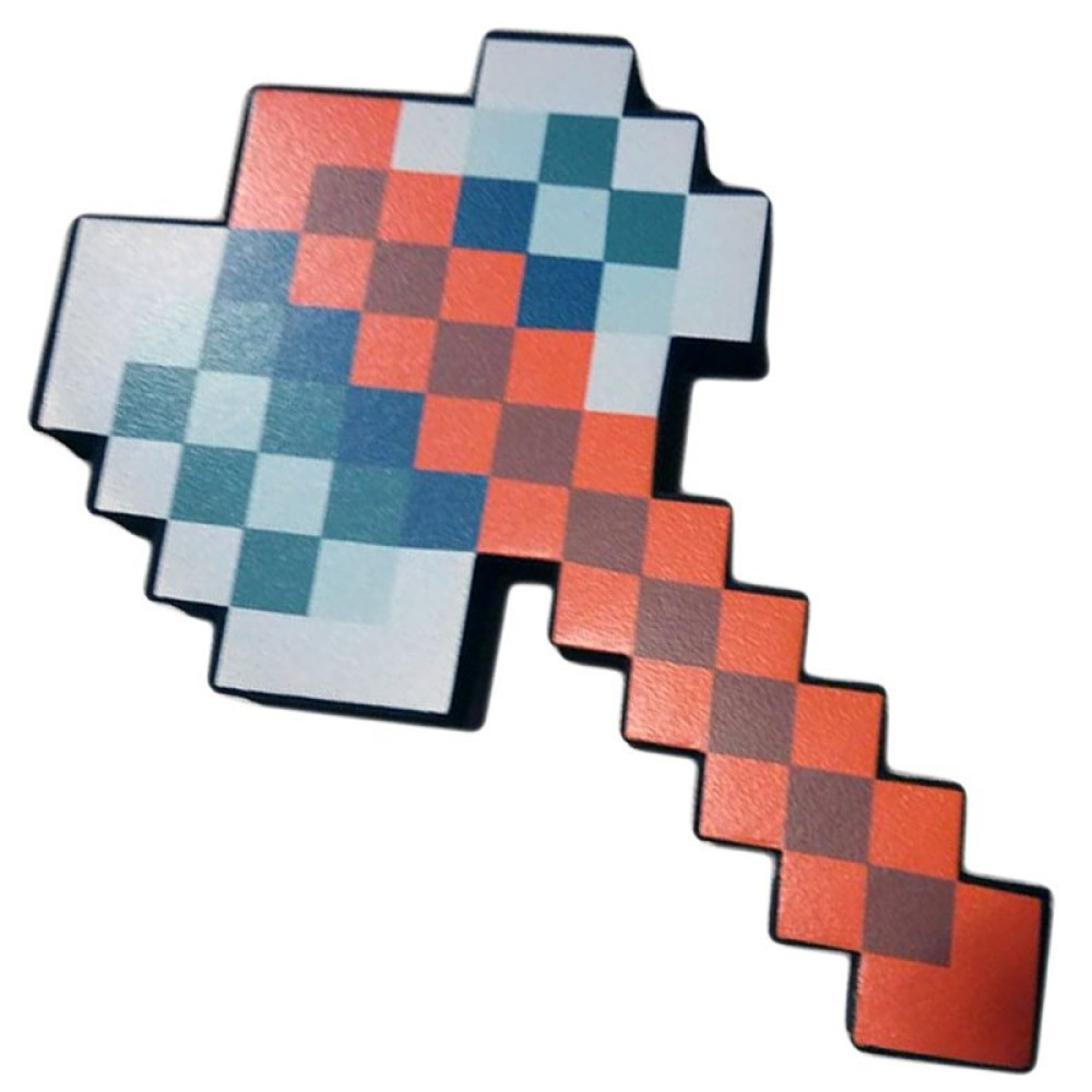 Топор Железный пиксельный Майнкрафт (Minecraft) 8Бит 22см