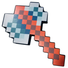 Топор Железный пиксельный Майнкрафт (Minecraft) 8Бит 22см