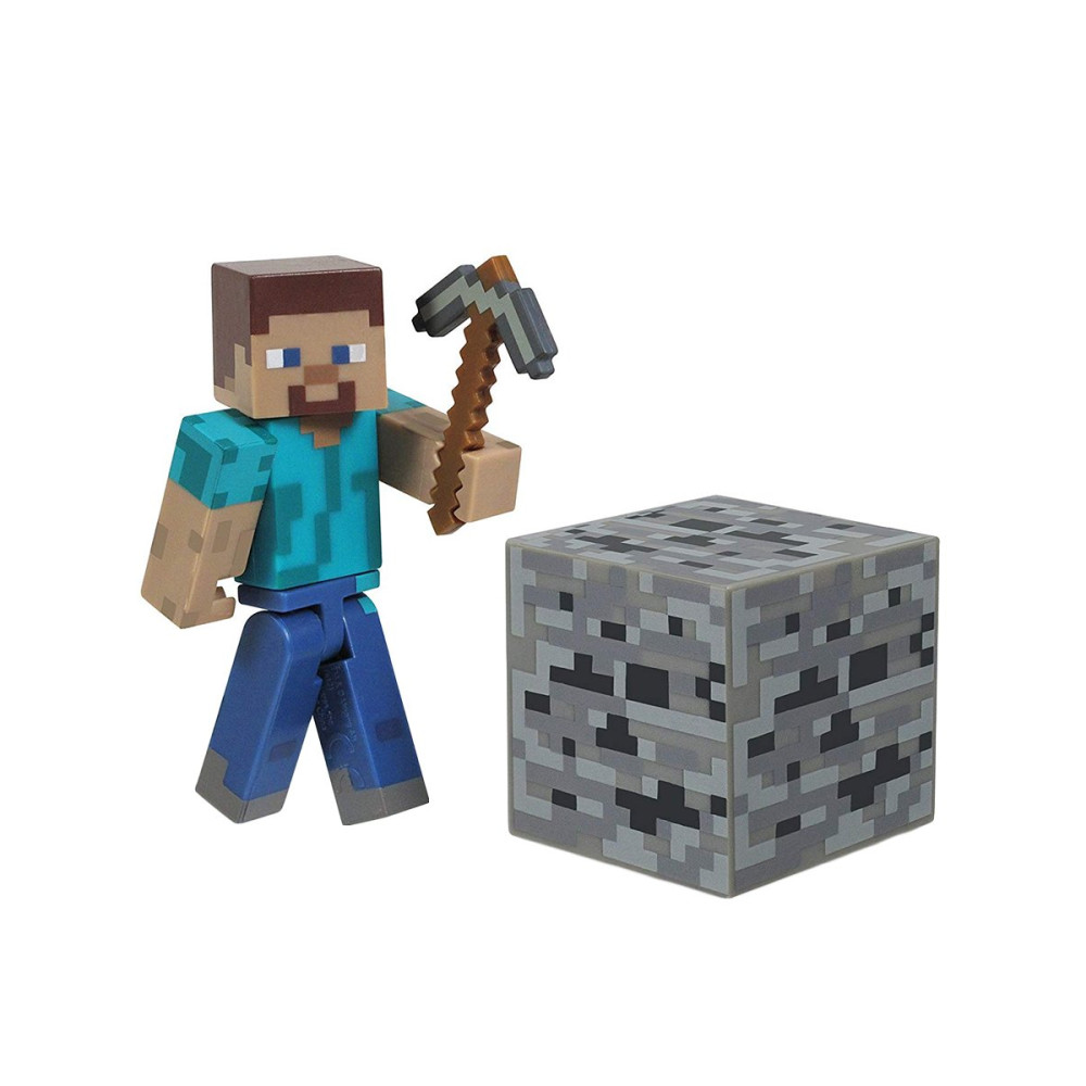 Фигурка Minecraft Steve Игрок с аксессуарами пластик 8см