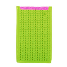 Большой пиксельный чехол для смартфона (универсальный) Pixel felt phone pocket WY-B008 Фуксия-Зеленый