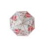 Зонт-трость Цветы прозрачный купол красный