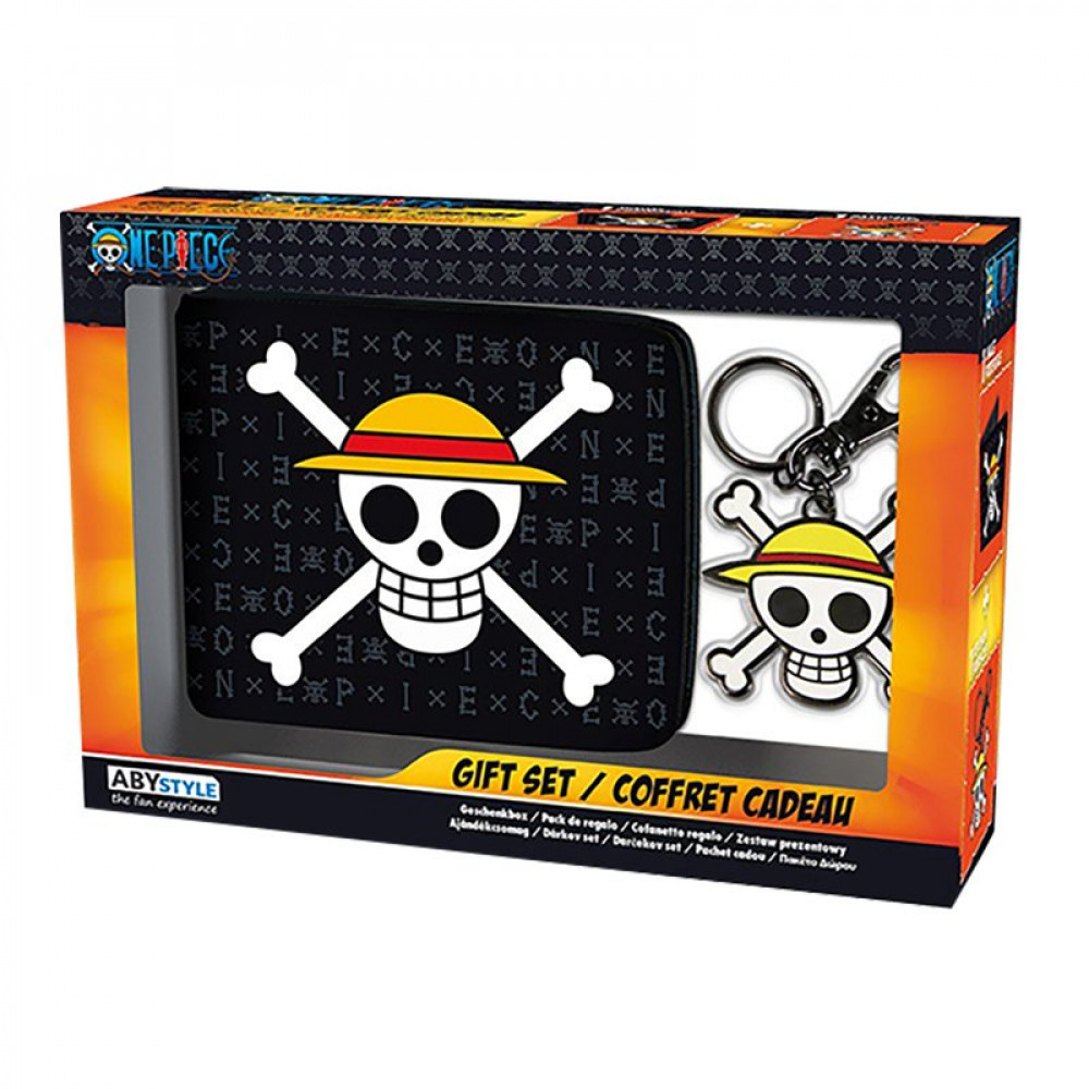 Подарочный набор One Piece Skull Luffy кошелек, брелок