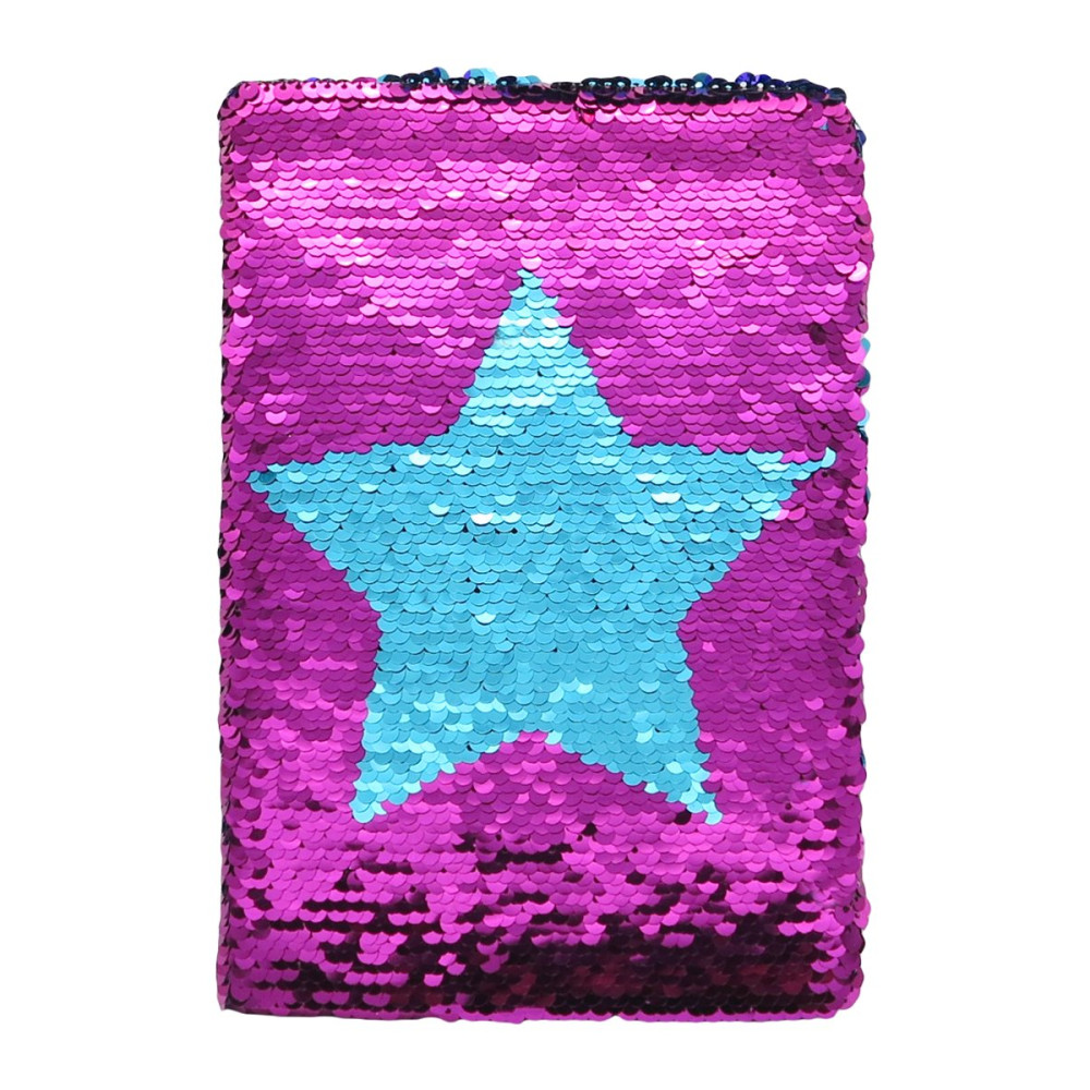 Блокнот с пайетками Star формат А5 розовый