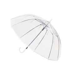 Зонт-трость прозрачный купол белый