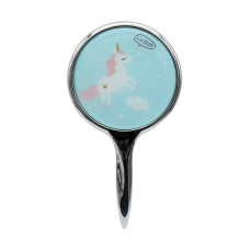 Зеркало косметическое с ручкой Единорог We Love Unicorn синее