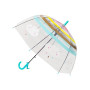 Зонт-трость Облачка прозрачный купол голубой