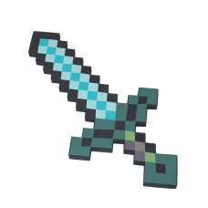 Меч Aqua пиксельный Майнкрафт (Minecraft) 8Бит 45см