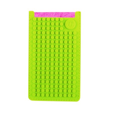Маленький пиксельный чехол для смартфона (универсальный) Pixel felt phone pocket WY-B009 Фуксия-Зеленый
