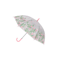 Зонт-трость Цветочки с 3D эффектом розовый