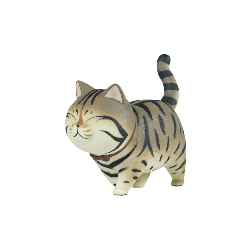 Статуэтка декоративная Котик полосатый серый 9см
