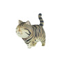 Статуэтка декоративная Котик полосатый серый 9см