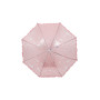 Зонт-трость Сердечки прозрачный купол розовый