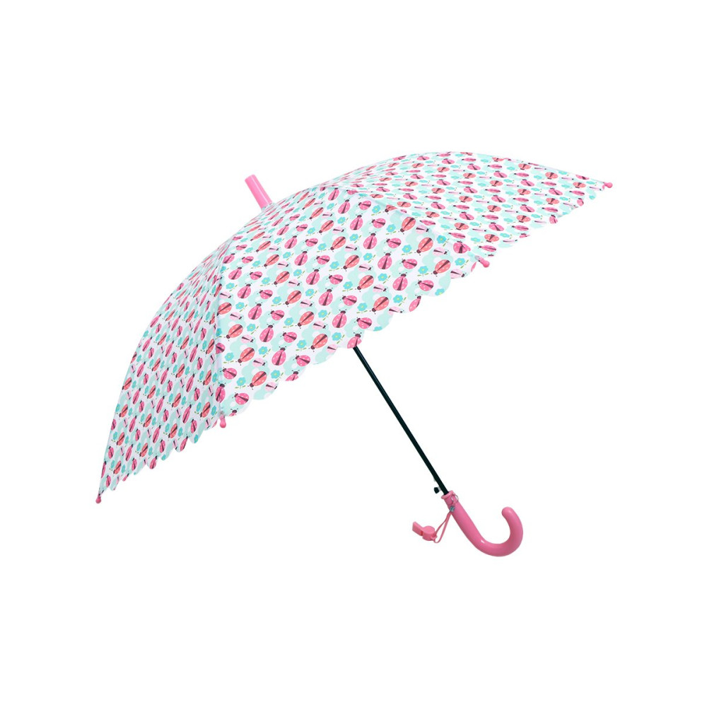 Зонт-трость Божья Коровка розовый
