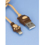 Кабель для зарядки iPhone Lightning Мишка коричневый 1м