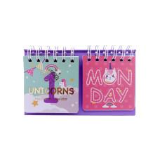 Календарь Настольный Единорог с кольцами фиолетовый