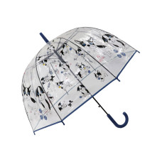 Зонт-трость Puppies прозрачный купол темно-синий
