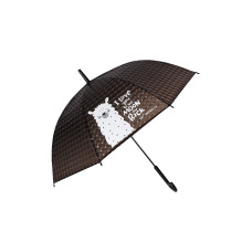 Зонт-трость Альпака с 3D эффектом черный