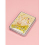 Зеркало косметическое Milky Tea с блестками складное прямоугольное желтое