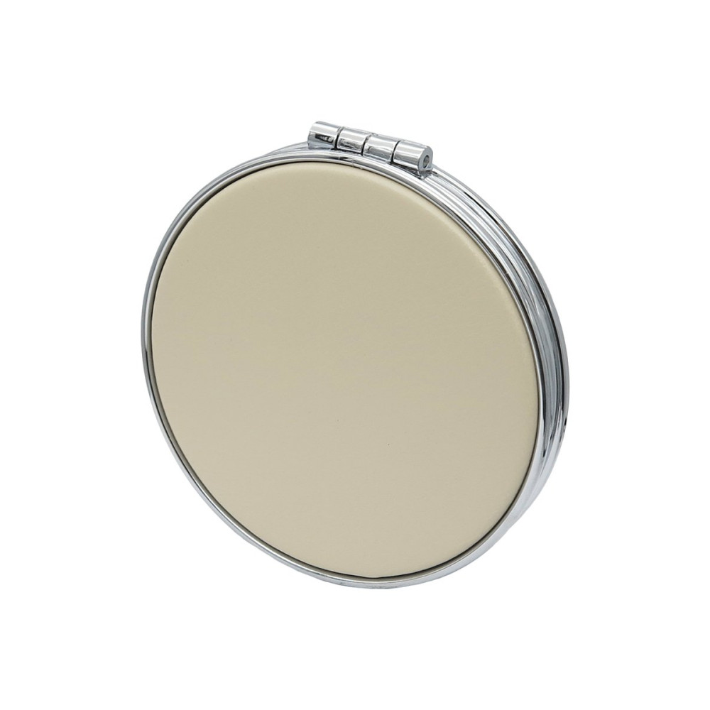 Зеркало косметическое Авокадо Beige складное круглое с блестками