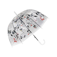 Зонт-трость Puppies прозрачный купол белый