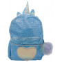 Рюкзак с пайетками Единорог с сердцем Bright Dreams голубой с помпоном