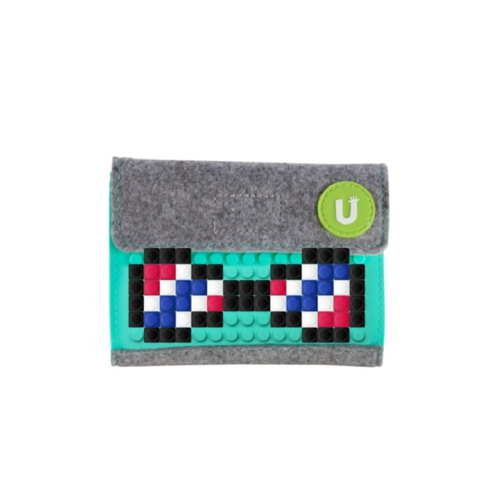 Пиксельный кошелек Pixel felt small wallet WY-B007 Светло-голубой