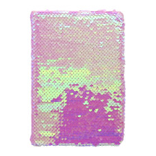 Блокнот с пайетками перламутровый формат А5 розовый