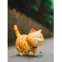 Статуэтка декоративная Котик полосатый рыжий 9см