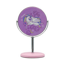 Зеркало косметическое на подставке Unicorn розовое