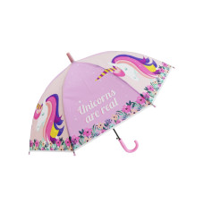 Зонт-трость Единорог Unicorns are Real розовый