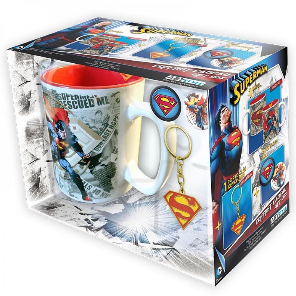 Подарочный набор Superman Кружка, брелок, значки
