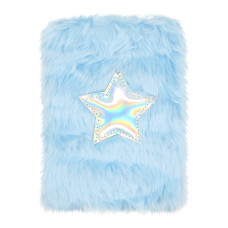 Блокнот плюшевый Звезда перламутровая формат А5 голубой