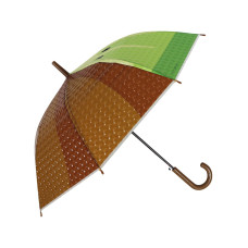 Зонт-трость Киви с 3D эффектом коричневый