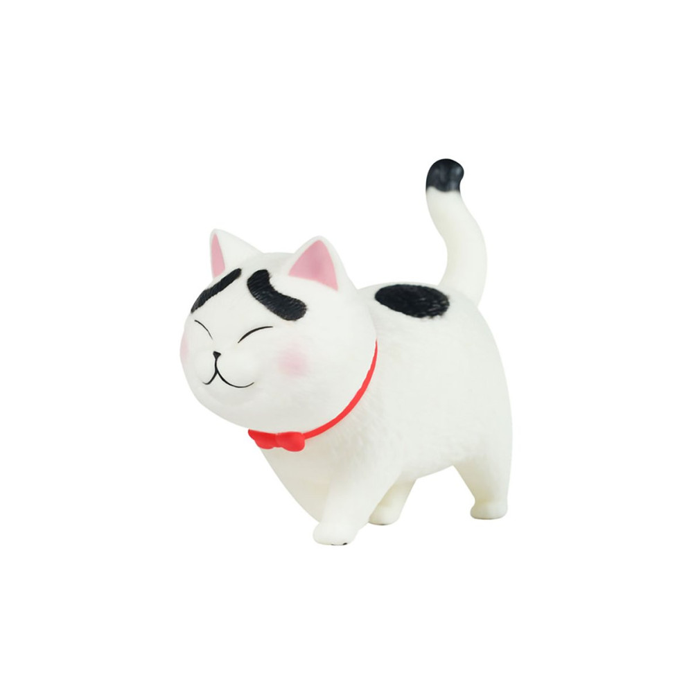 Статуэтка декоративная Котик белый с черным серия 2 9см