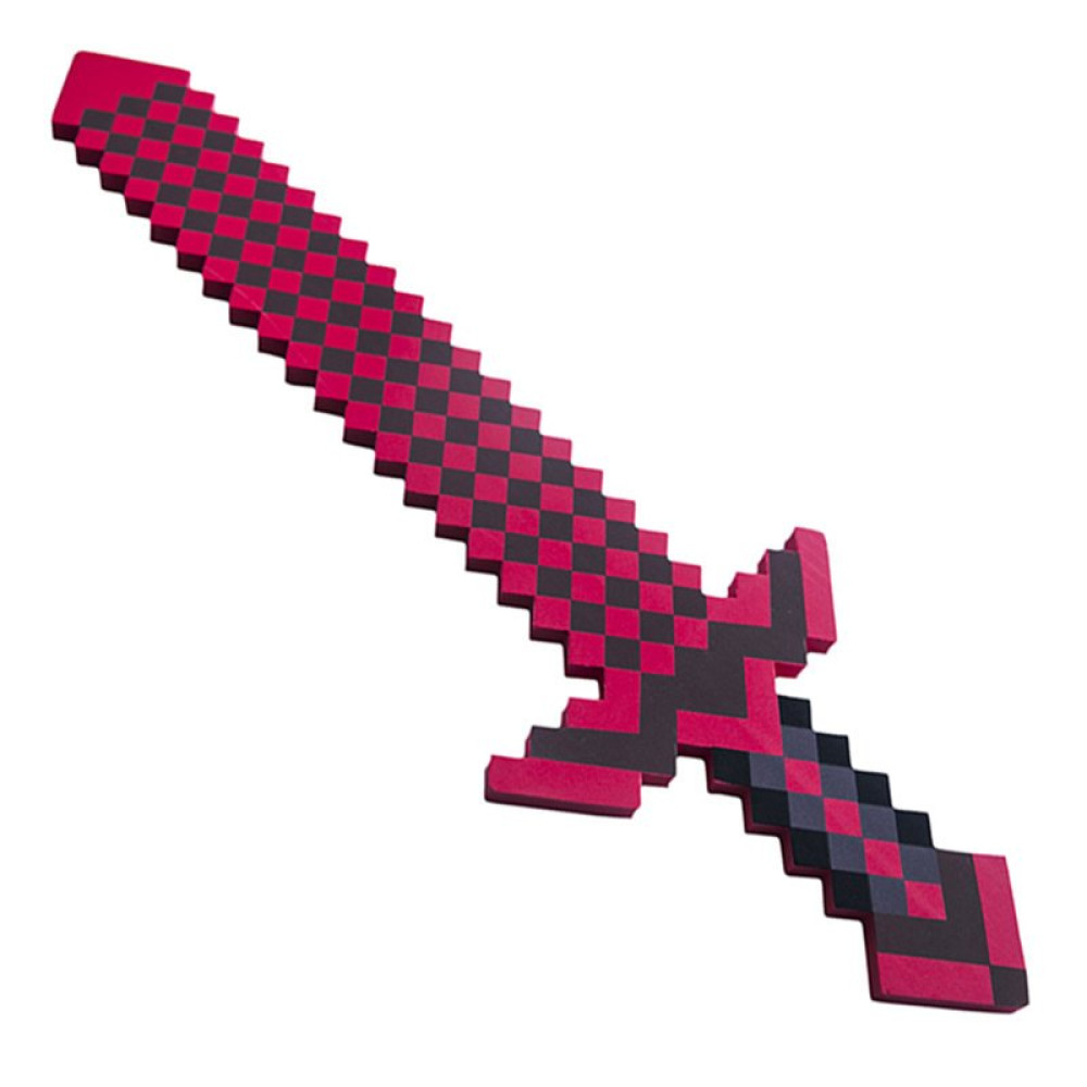 Меч Красный пиксельный Майнкрафт (Minecraft) 8Бит 75см