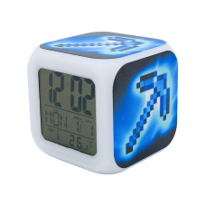 Часы-будильник Кирка пиксельные с подсветкой