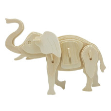 Деревянный 3D пазл Слон