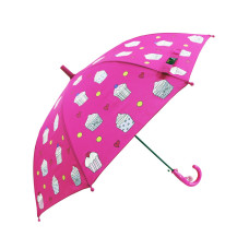 Зонт-трость Капкейки меняющий цвет розовый