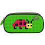 Пенал школьный пиксельный Dreamer pencil case WY-B016 Черный-зеленый