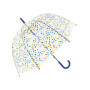 Зонт-трость Горошек прозрачный купол синий