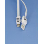 Кабель для зарядки iPhone Lightning Котик в футляре белый 1м